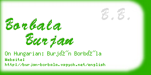 borbala burjan business card